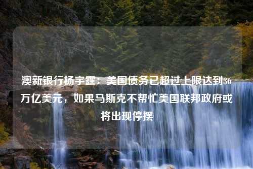 澳新银行杨宇霆：美国债务已超过上限达到36万亿美元，如果马斯克不帮忙美国联邦政府或将出现停摆