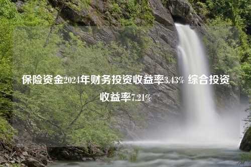 保险资金2024年财务投资收益率3.43% 综合投资收益率7.21%