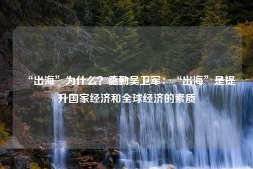 “出海”为什么？德勤吴卫军：“出海”是提升国家经济和全球经济的素质