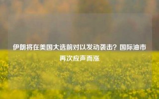 伊朗将在美国大选前对以发动袭击？国际油市再次应声而涨