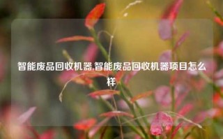 智能废品回收机器,智能废品回收机器项目怎么样