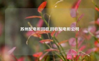 苏州配电柜回收,回收配电柜公司