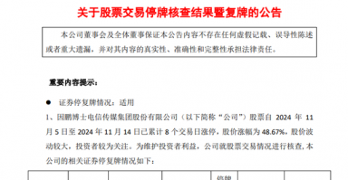 8连板牛股，明天复牌！停牌期间，公司被证监会立案！