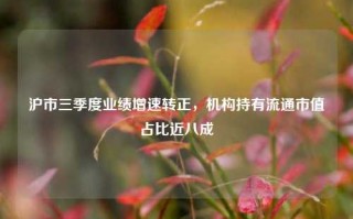 沪市三季度业绩增速转正，机构持有流通市值占比近八成