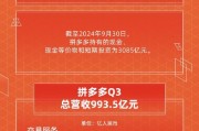 看图：拼多多第三季度营收993.5亿元 经调净利润274.6亿元