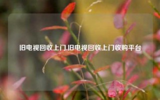 旧电视回收上门,旧电视回收上门收购平台