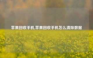 苹果回收手机,苹果回收手机怎么清除数据