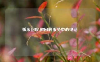 微废回收,微回收服务中心电话