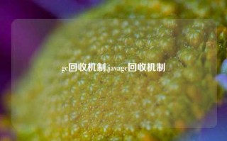 gc回收机制,javagc回收机制