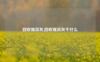 回收锡箔灰,回收锡箔灰干什么