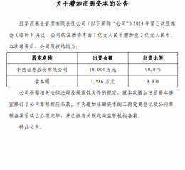 连亏三年之后，华西基金获股东方增资1亿，总经理却悄然“减持”？