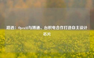 路透：OpenAI与博通、台积电合作打造自主设计芯片