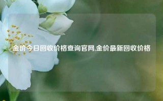 金价今日回收价格查询官网,金价最新回收价格