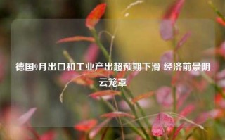 德国9月出口和工业产出超预期下滑 经济前景阴云笼罩