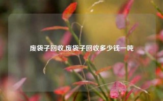 废袋子回收,废袋子回收多少钱一吨