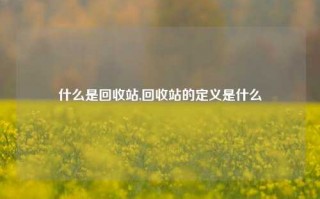 什么是回收站,回收站的定义是什么