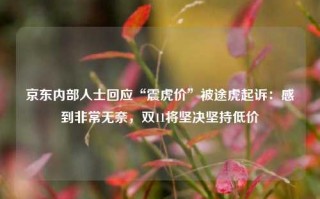 京东内部人士回应“震虎价”被途虎起诉：感到非常无奈，双11将坚决坚持低价