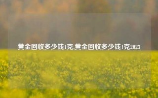 黄金回收多少钱1克,黄金回收多少钱1克2023