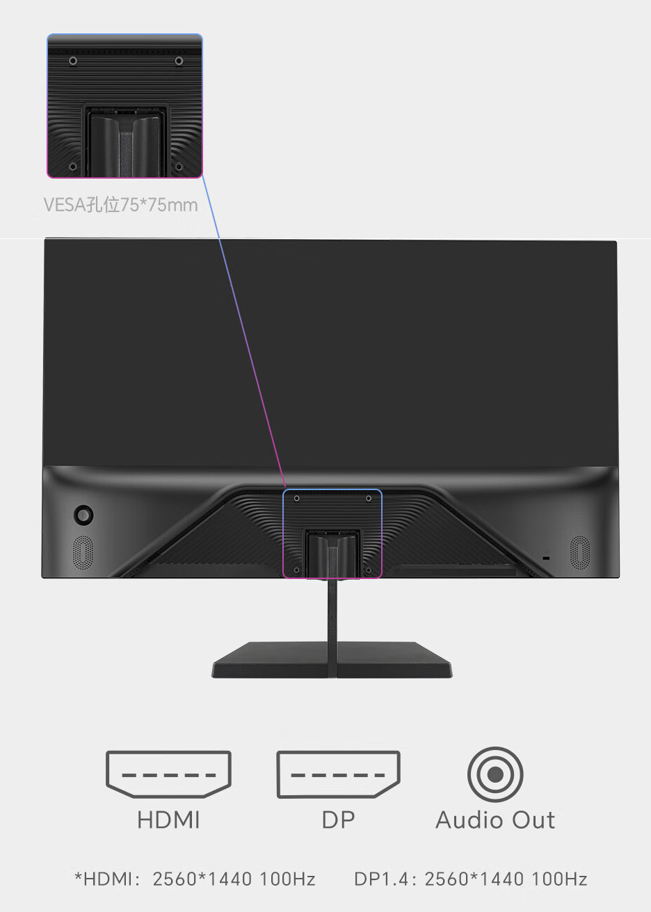 2K 100Hz：盛色“OF27Q”27 英寸显示器 479 元拼团购-第5张图片-华粤回收