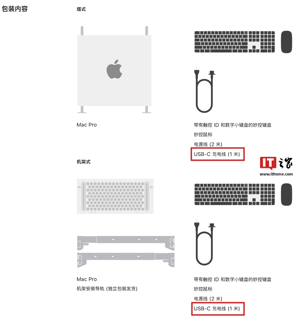 苹果升级 Mac Pro 随附配件，消息称改为 USB-C 款妙控鼠标 / 键盘-第1张图片-华粤回收