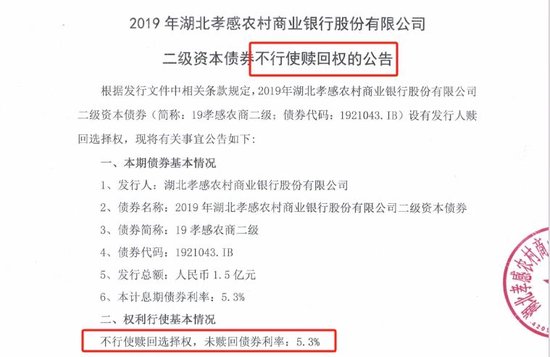 又有银行不赎回二级资本债 年内至少5家银行公告 主要为小型农商行-第1张图片-华粤回收