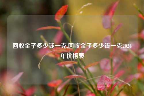 回收金子多少钱一克,回收金子多少钱一克2024年价格表-第1张图片-华粤回收