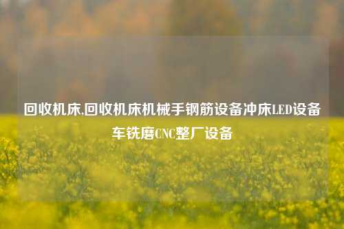 回收机床,回收机床机械手钢筋设备冲床LED设备车铣磨CNC整厂设备-第1张图片-华粤回收