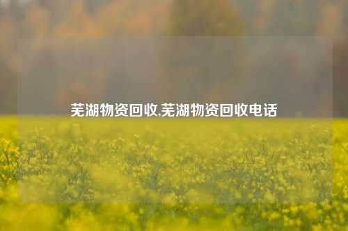 芜湖物资回收,芜湖物资回收电话-第1张图片-华粤回收