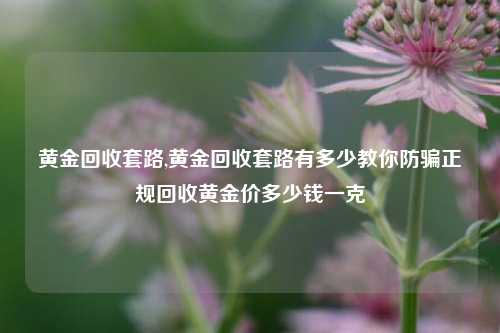 黄金回收套路,黄金回收套路有多少教你防骗正规回收黄金价多少钱一克-第1张图片-华粤回收