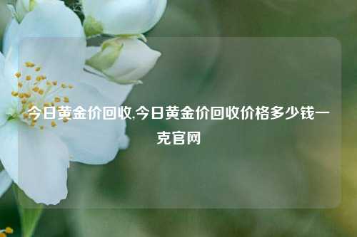 今日黄金价回收,今日黄金价回收价格多少钱一克官网-第1张图片-华粤回收