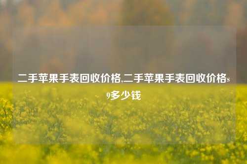 二手苹果手表回收价格,二手苹果手表回收价格s9多少钱-第1张图片-华粤回收