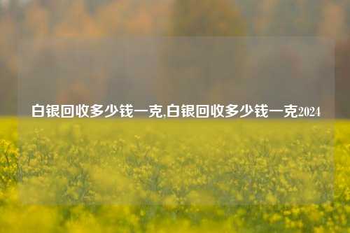 白银回收多少钱一克,白银回收多少钱一克2024-第1张图片-华粤回收