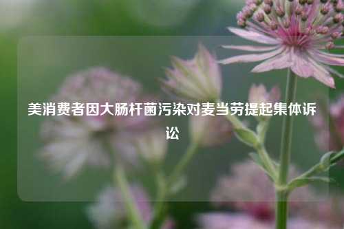 美消费者因大肠杆菌污染对麦当劳提起集体诉讼-第1张图片-华粤回收