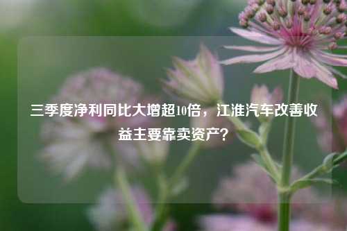 三季度净利同比大增超10倍，江淮汽车改善收益主要靠卖资产？-第1张图片-华粤回收