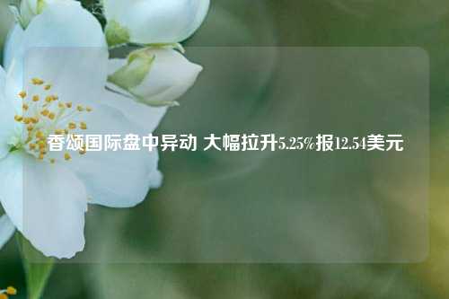 香颂国际盘中异动 大幅拉升5.25%报12.54美元-第1张图片-华粤回收