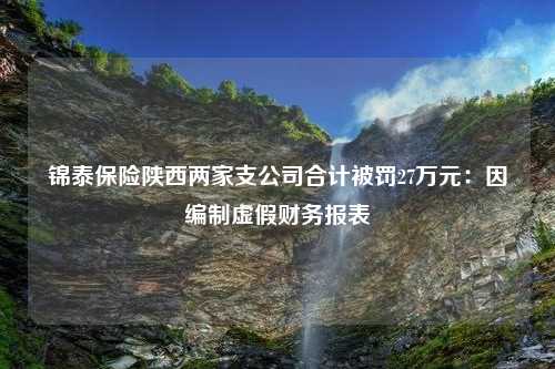 锦泰保险陕西两家支公司合计被罚27万元：因编制虚假财务报表