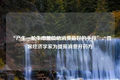 “产生一轮牛市是拉动消费最好的手段”，首席经济学家为提振消费开药方