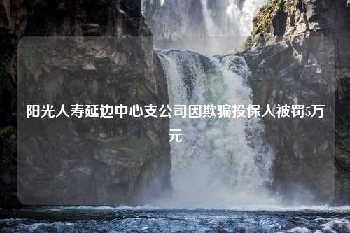 阳光人寿延边中心支公司因欺骗投保人被罚5万元