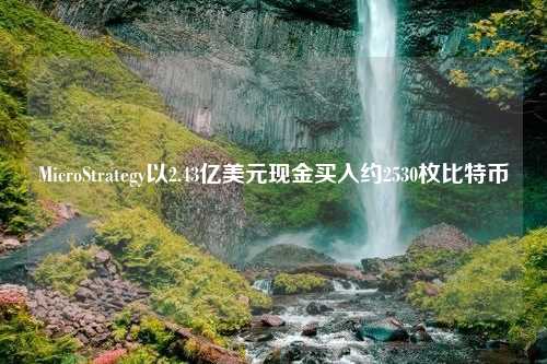 MicroStrategy以2.43亿美元现金买入约2530枚比特币