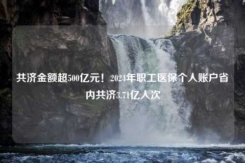 共济金额超500亿元！2024年职工医保个人账户省内共济3.71亿人次