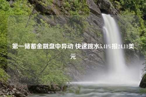 第一储蓄金融盘中异动 快速跳水5.41%报24.11美元