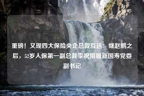 重磅！又现四大保险央企总裁互送：继赵鹏之后，52岁人保第一副总裁李祝用履新国寿党委副书记