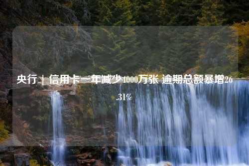 央行 | 信用卡一年减少4000万张 逾期总额暴增26.31%